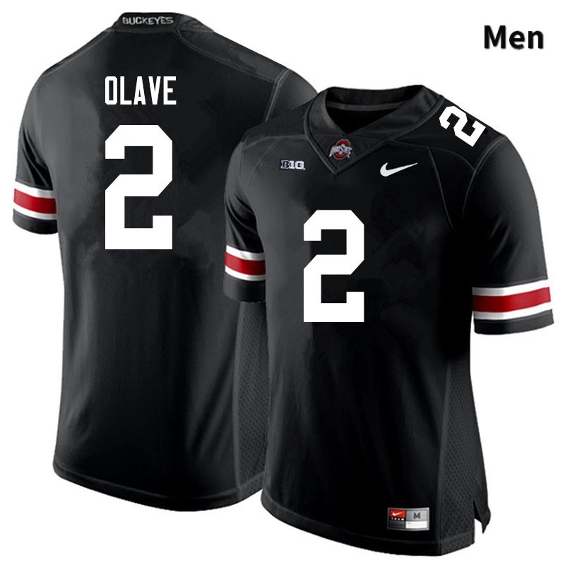 Ohio State Buckeyes Chris Olave Men's #2 Black Authentic Stitched College Football Jersey